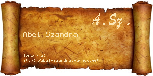 Abel Szandra névjegykártya
